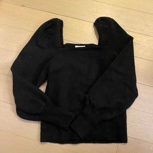 H&M Black Puff Sleeve Sweater